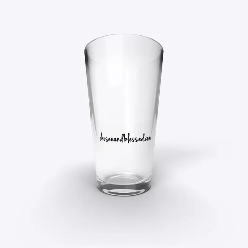 Pint glass (black lettering)