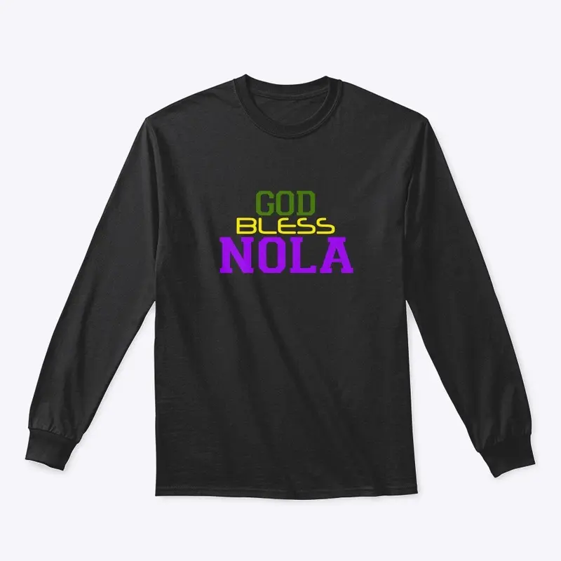 GOD BLESS NOLA (purple green yellow)