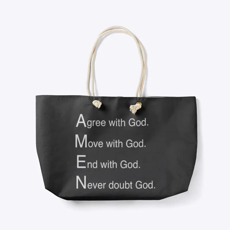 AMEN bag (black background)