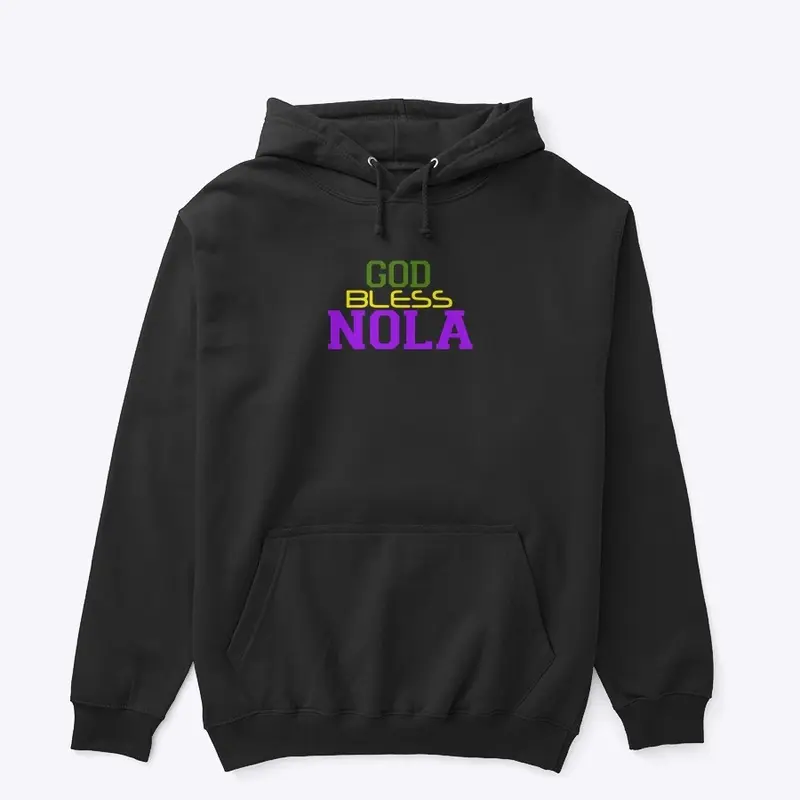 GOD BLESS NOLA (purple green yellow)